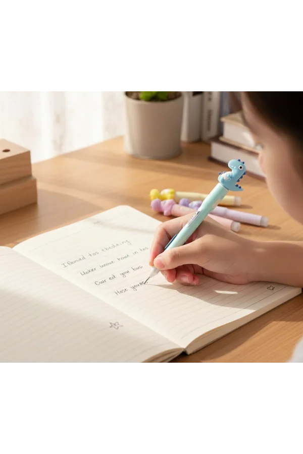 07 Uçlu Ledli Dinazor Tasarımlı Kalem