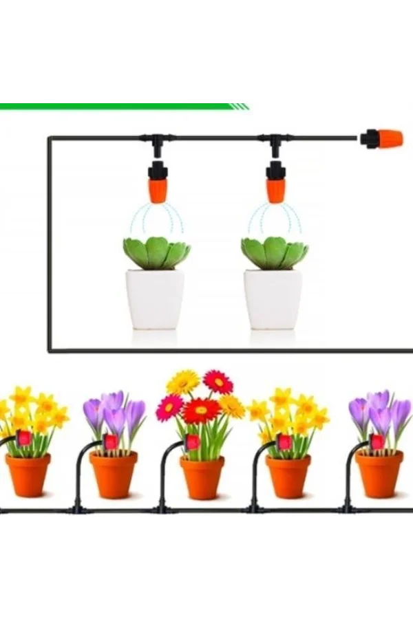 10 Metre Bahçe Sulama Sistemi Seti