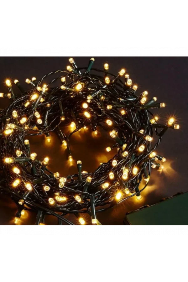 10m 100 Led Boncuk Lamba Gün Işığı Siyah Kablo