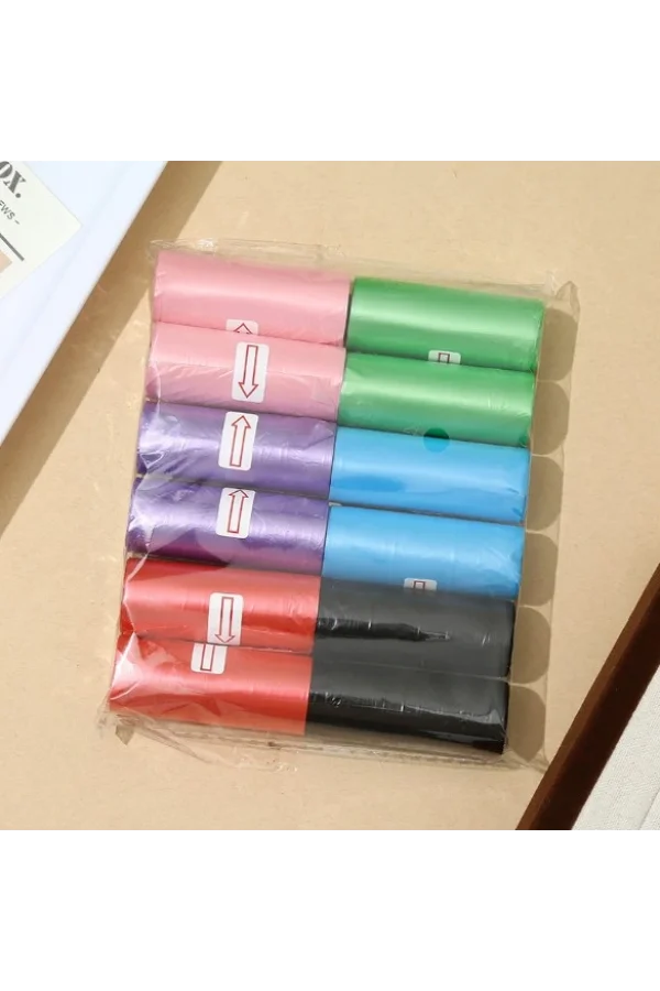 12li Köpek Dışkı Poşeti Düz Renkli Set