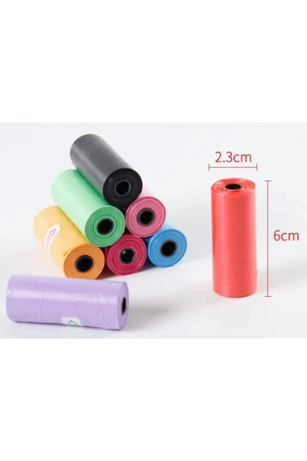 12li Köpek Dışkı Poşeti Düz Renkli Set