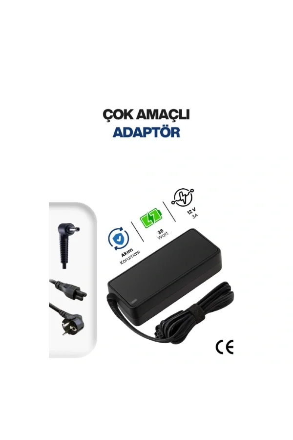 12V 3A 5.5 * 2.5mm 36W AC/DC Adaptör
