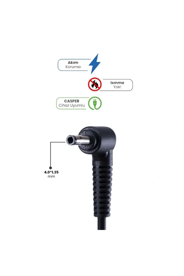 19V 3.42A 4.0 * 1.35mm 65W CASPER İçin Laptop Adaptör