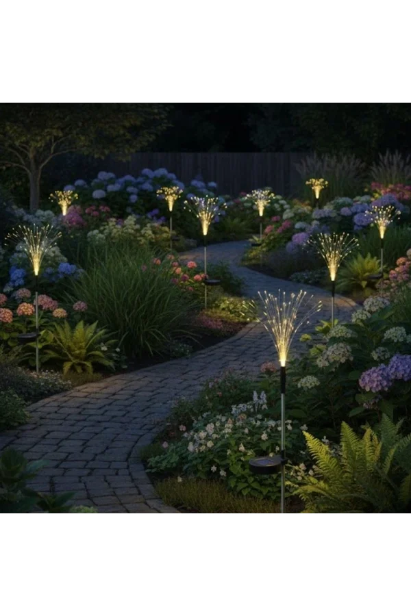 2 Adet Saçak Model Sensörlü Solar Bahçe Lambası