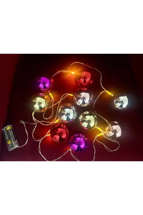 2 Metre 10 Led Pilli 2 Kademeli Parlak Top Led