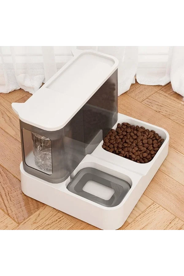 2si 1 Arada Otomatik Kedi Mama ve Su Kabı