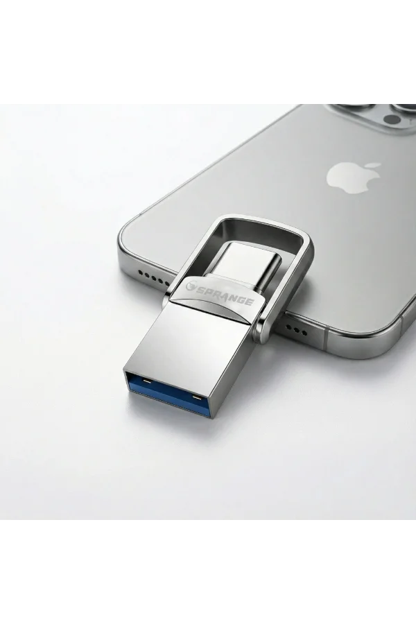 2si 1 Arada USB 3.2 Type-C Ve USB 64GB Metal Flash Disk