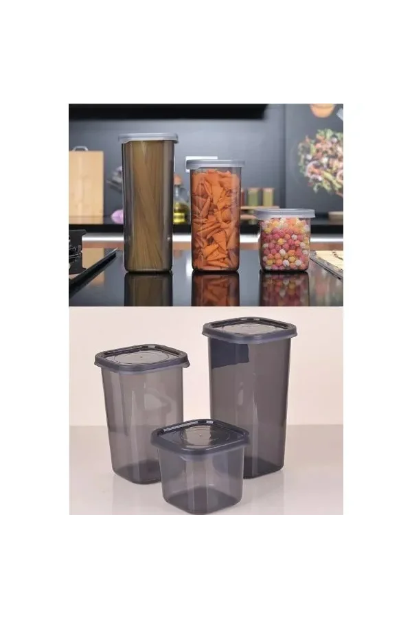 3 Boy Erzak Saklama Kabı