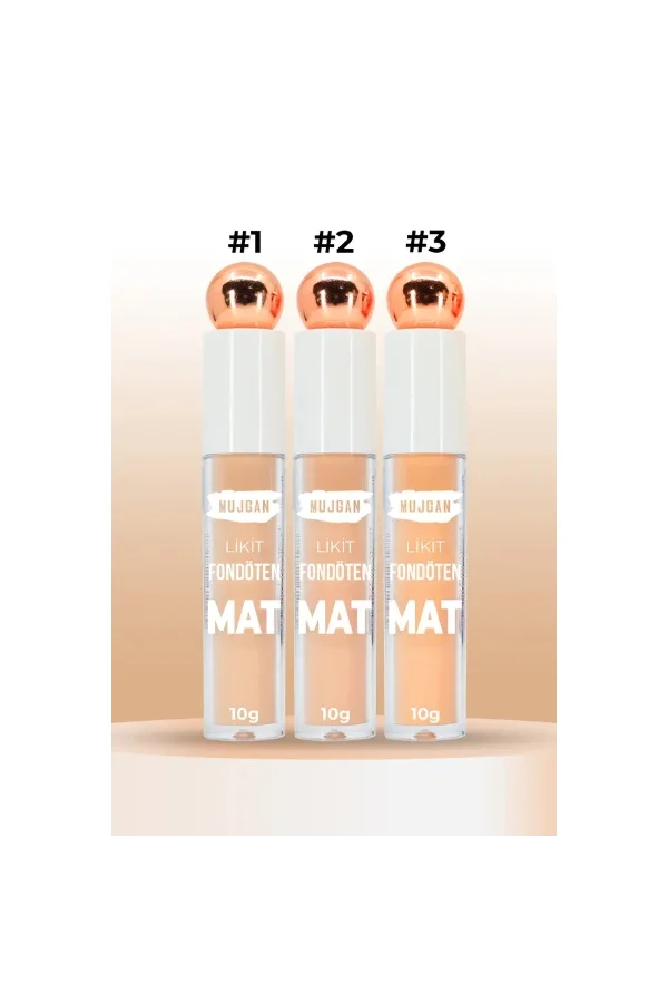 3lü Mat Bitişli Likit Fondöten Seti