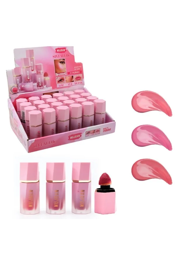 3lü Sıvı Krem Allık Seti - Lip and Cheek