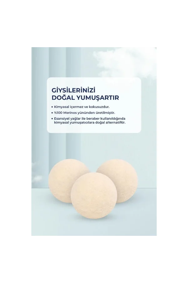 3lü Yün Kurutma Topu Seti