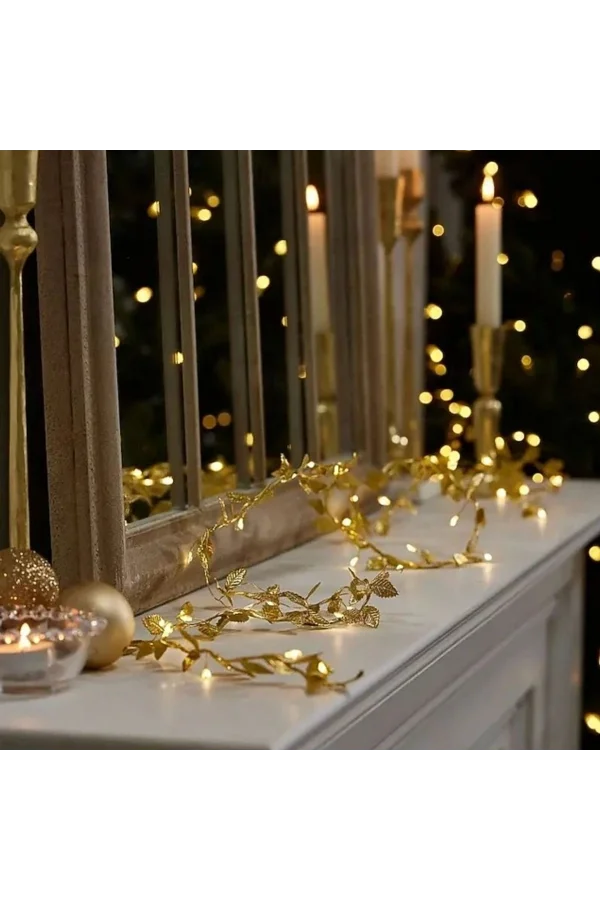 3 Metre Yaldızlı Gold LED Işık