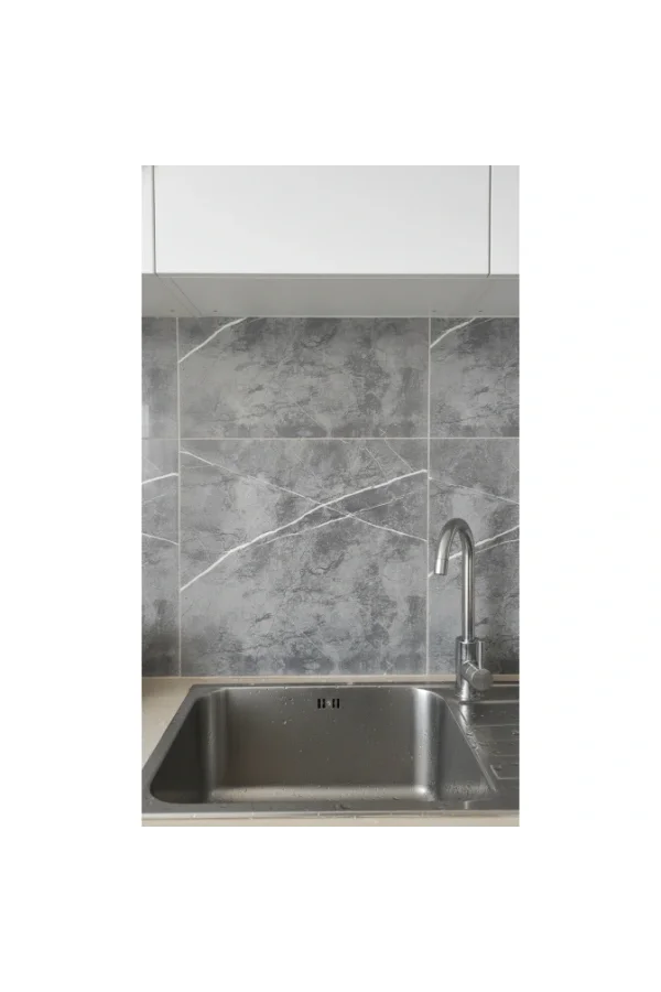 30x30 Antrasit Mermer Desenli Duvar Sticker