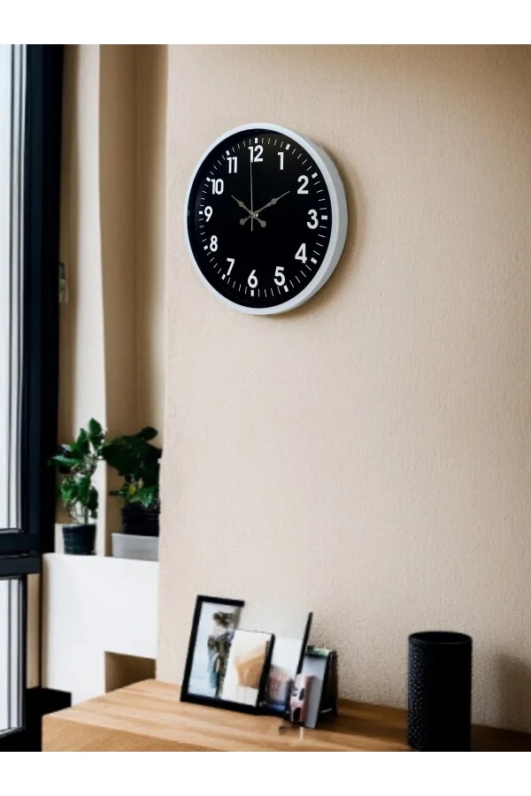 36 Cm Beyaz Dekoratif Duvar Saati