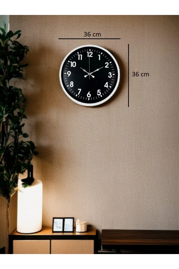 36 Cm Beyaz Dekoratif Duvar Saati