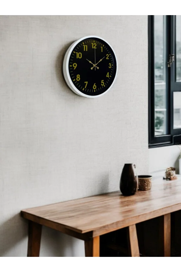 36 Cm Beyaz Klasik Duvar Saati