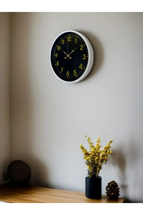 36 Cm Beyaz Klasik Duvar Saati