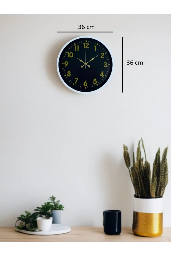 36 Cm Beyaz Klasik Duvar Saati
