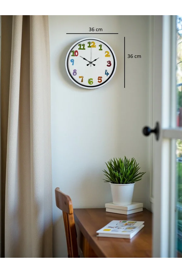 36 Cm Çocuk Odası Dekoratif Duvar Saati