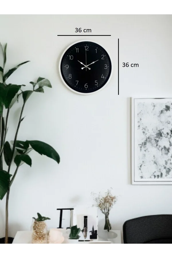 36 Cm Dekoratif Sade Duvar Saati