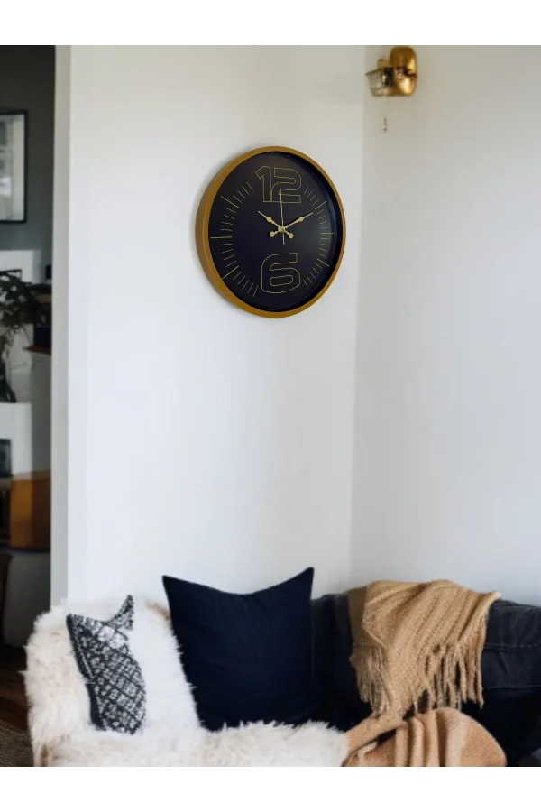 36 Cm Kahverengi Modern Duvar Saati