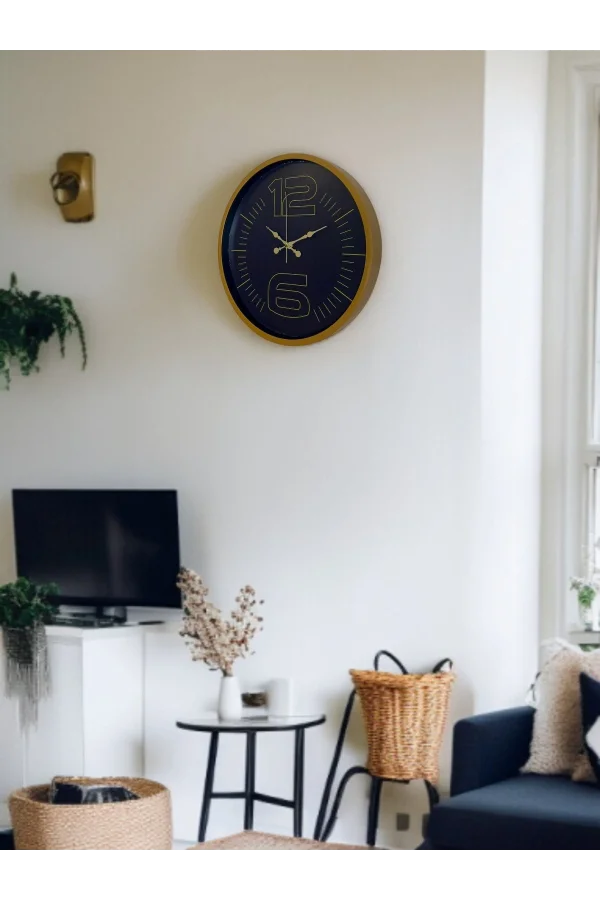 36 Cm Kahverengi Modern Duvar Saati