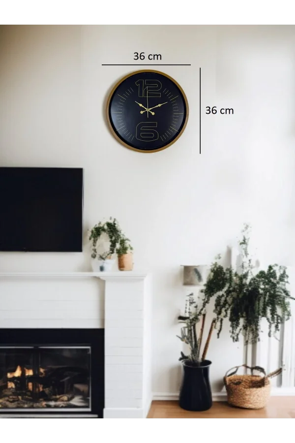 36 Cm Kahverengi Modern Duvar Saati
