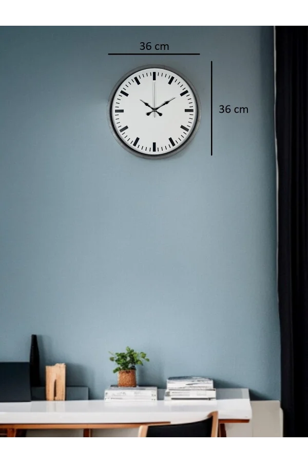 36 Cm Sade Dekoratif Duvar Saati