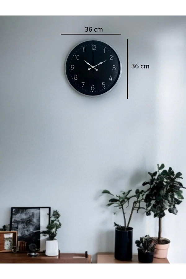 36 Cm Sade Dekoratif Duvar Saati