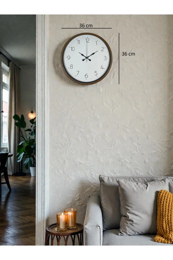 36 Cm Sade Dekoratif Duvar Saati