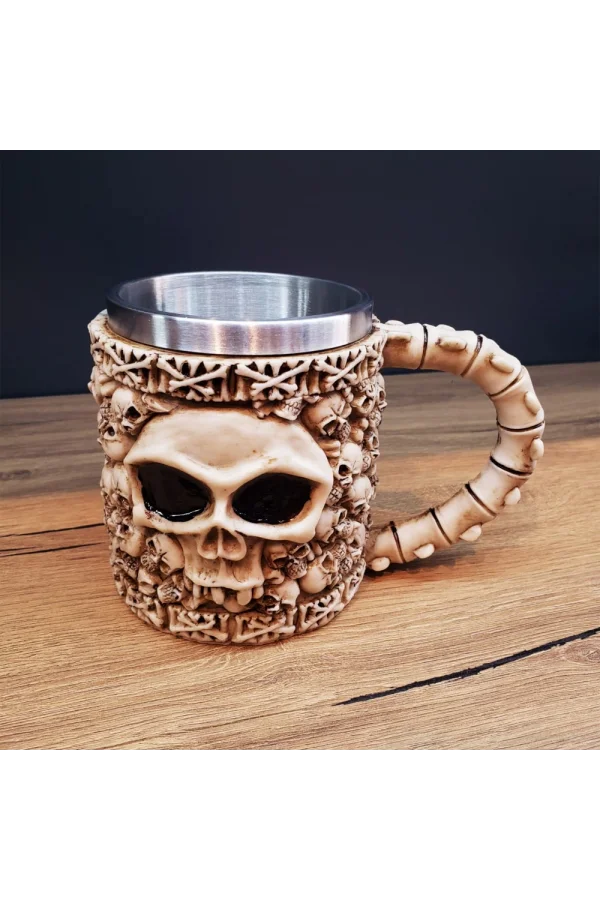 3D Tasarımlı İskelet Kupa Bardak
