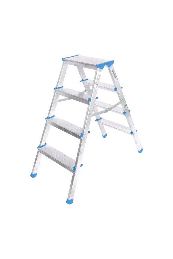 4+4 Çift Basamaklı Alüminyum Metal Merdiven
