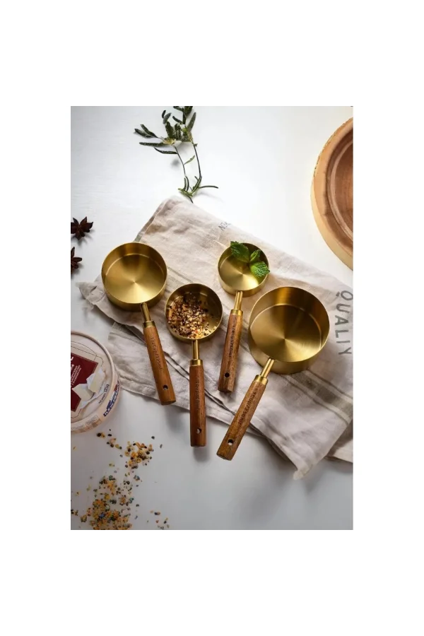 4lü Ahşap Saplı Ölçü Kaşığı