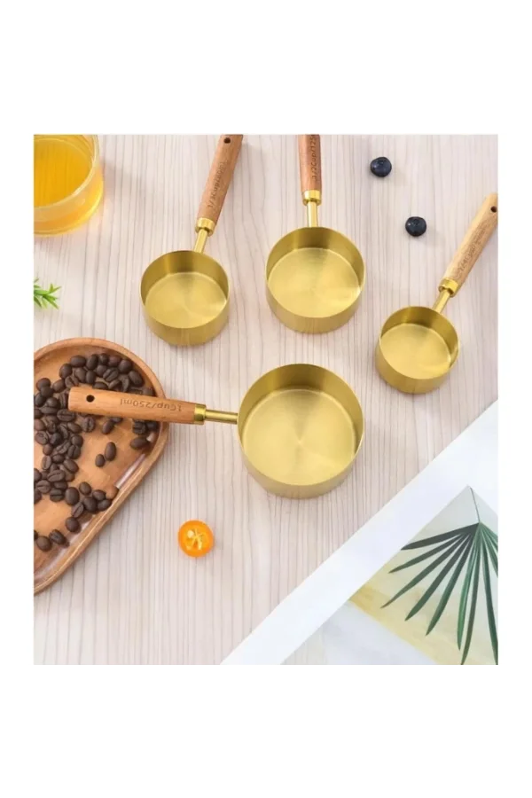4lü Ahşap Saplı Ölçü Kaşığı