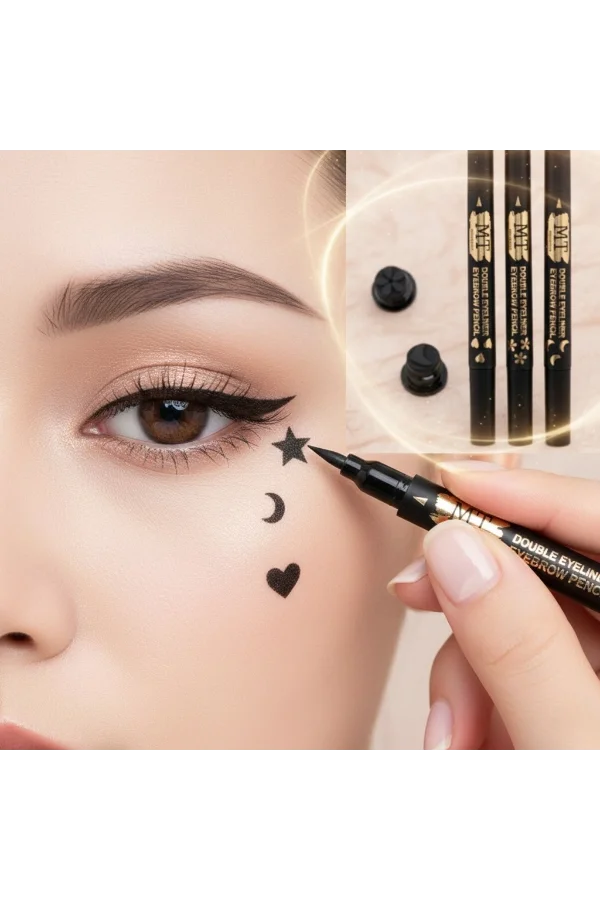 4lü Desenli Çift Taraflı Eyeliner Seti
