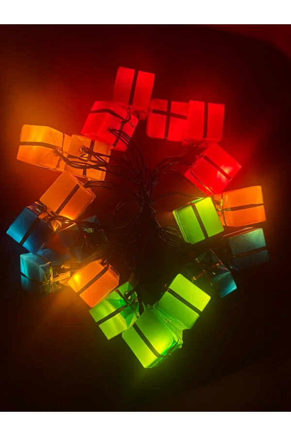 4 Metre 20 Led Pilli 2 Kademeli Hediye Kutusu Led Işık