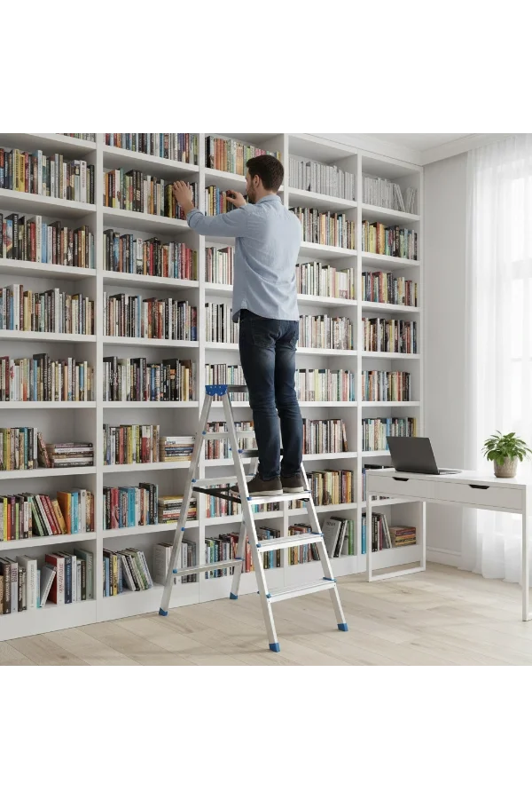 5+5 Çift Basamaklı Alüminyum Metal Merdiven