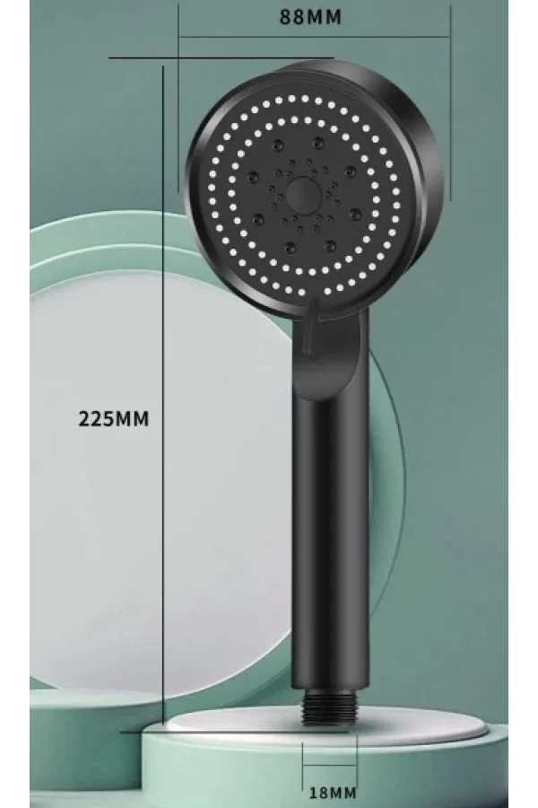 5 Kademeli Duş Başlığı Siyah