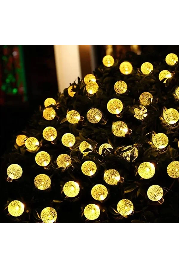 5 Metre Sarı Opak Solar Top LED Işık