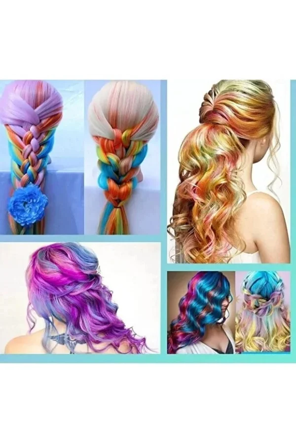 6lı Geçici Saç Tebeşiri Seti