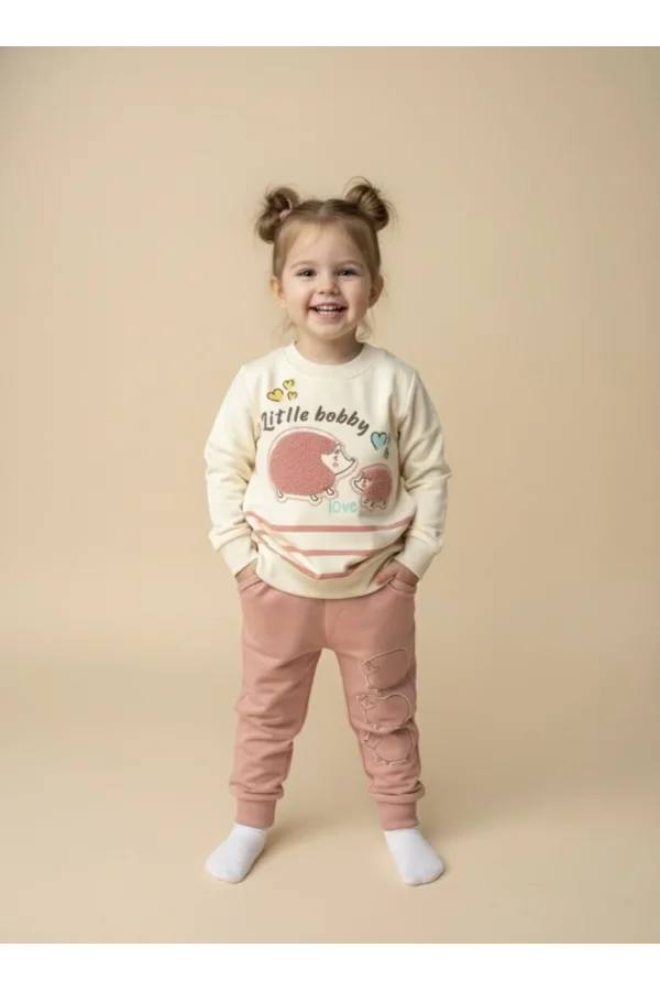 Little Bobby Love Kız Çocuk Sweatshirt ve Eşofman Takımı