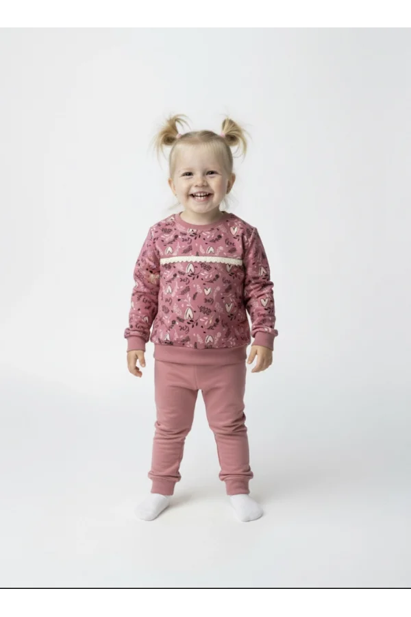 desenli sweatshirt, şerit detaylı