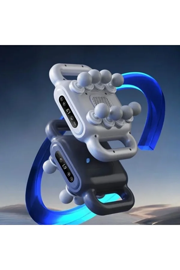 8 Başlıklı Şarjlı Isıtmalı Masaj Aleti