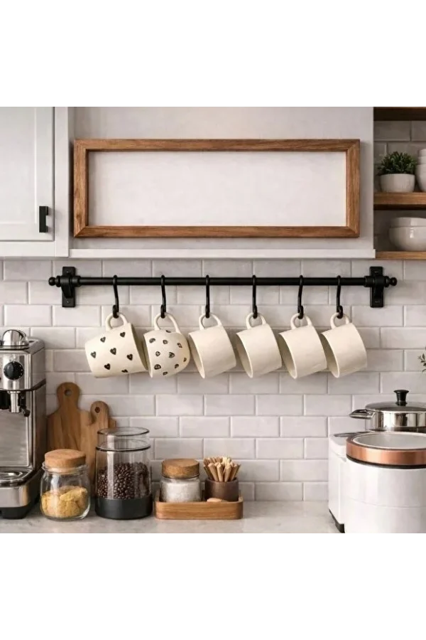 8 Kancalı Yapışkanlı Askı Aparatı