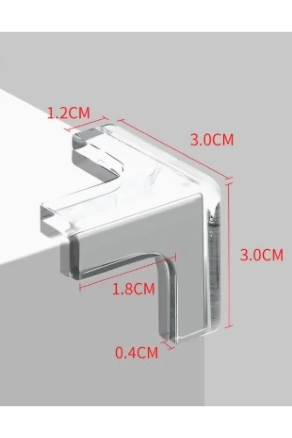 8li Set Silikon Şeffaf Masa Kenarı Koruma Aparatı