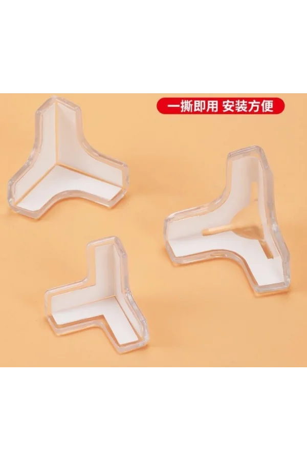 8li Set Silikon Şeffaf Masa Kenarı Koruma Aparatı