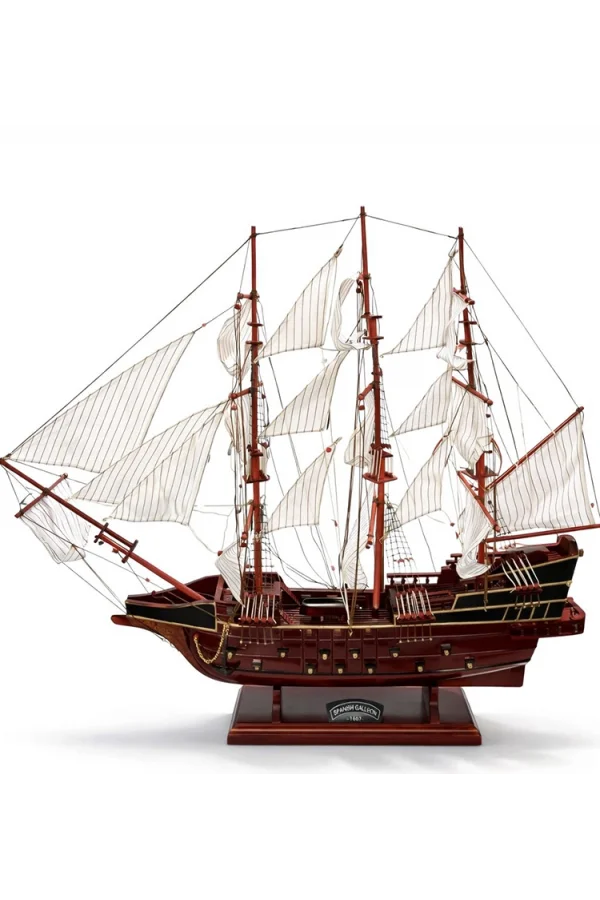 80x65 cm Ahşap Yelkenli Gemi