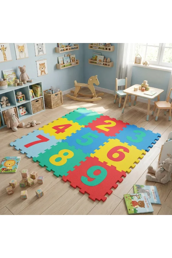 9 Parça Sayılar Puzzle Yer Matı