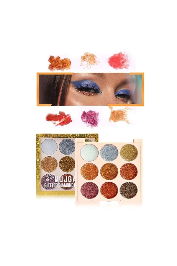 9 Renk Glitter Diamond Far Paleti - 2li Set