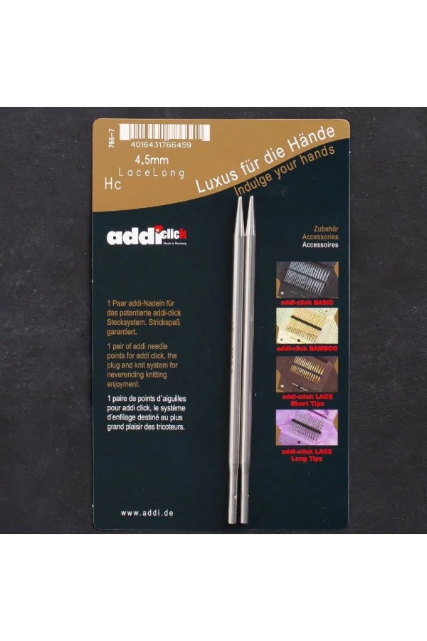 Addi Click Lace 4,5mm Değiştirilebilir Uzun Uçlu D